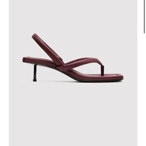 St. Agni Burgundy Heeled Sandals